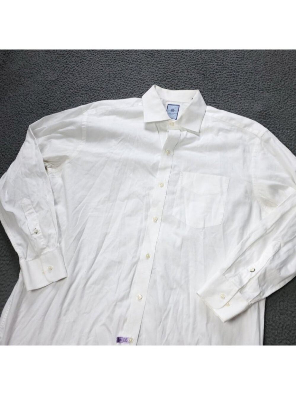 Tommy Hilfiger Shirt Mens L Large Long Sleeve White Ithaca Button Pocket Premium
